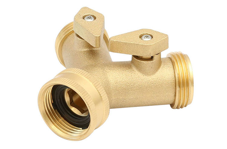 Alamă 2 Way Garden Hose Connector made in China